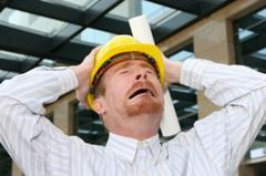 Construction contractor thinks about continuing education and is unhappy and stressed. Continuing education courses do not have to be boring!